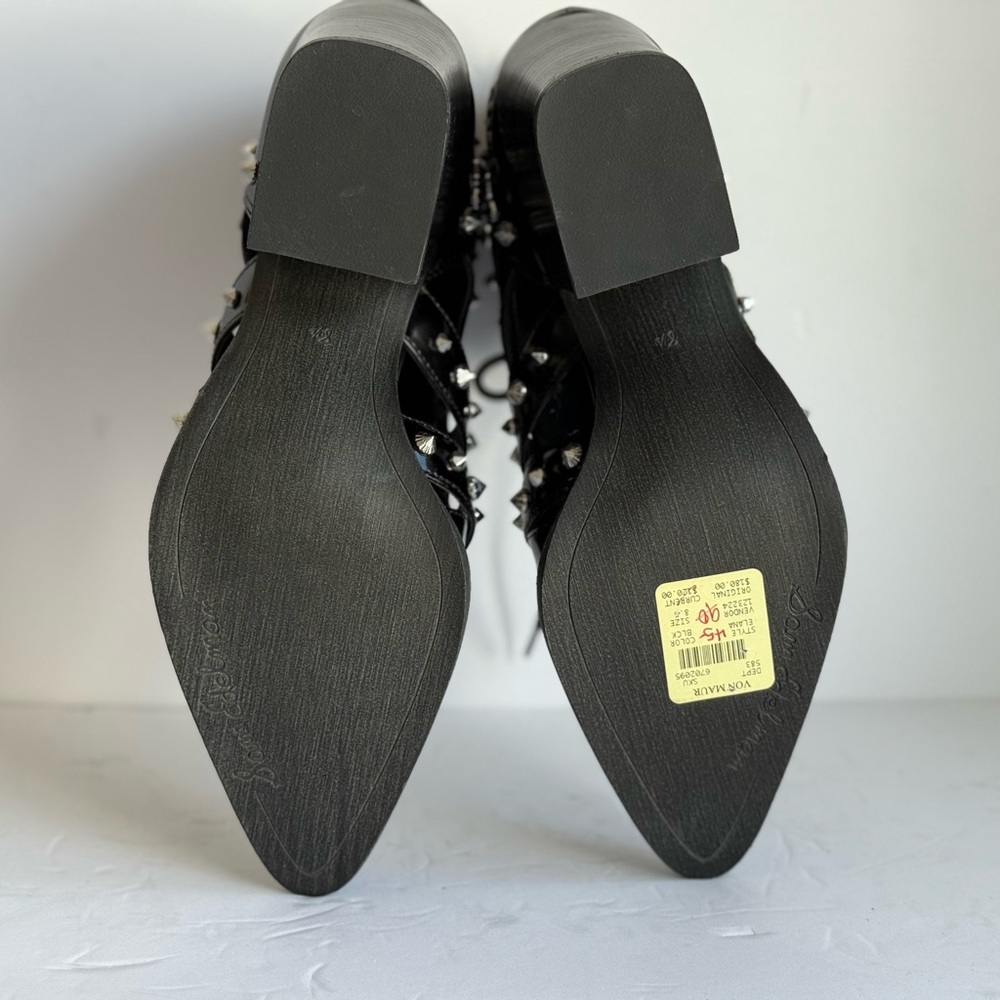 Sam Edelman Black Studded Lace-Up Boots - Picture 6 of 13